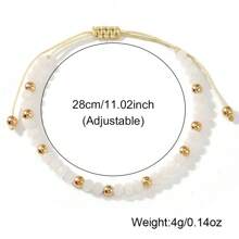 1PC/Fashion Personalized/Crystal Plated Gold Beads Women's Jewelry Handmade Friendship Bead Bracelet/Women, Couples/Friends/Suitable For Daily Commuting, Holiday Parties, Family And Friends Gifts, Birthday Gifts, As Well As The Preferred Gift For Women, Couples And Girlfriends On Holidays