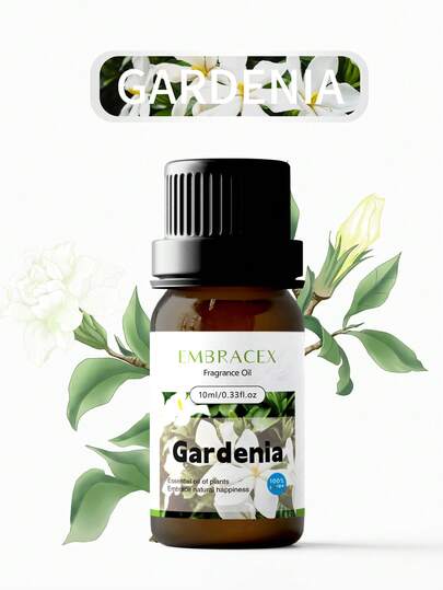 EMBRACEX. 1pc Gardenia Flower Fragrance Essential Oil, Suitable For Various Scenarios Like Aroma Diffuser/Humidifier, Holiday Gift, Fresh Floral Scent With Long-Lasting Fragrance