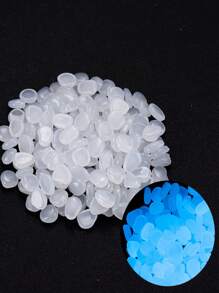 1PC Glow In The Dark Stones - 100/PCS Solar Powered Garden Pebbles, Outdoor Decorative Rocks For Pathway, Lawn, Aquarium, Fish Tank, Yard & Landscape Lighting (Blue/Green/White)
