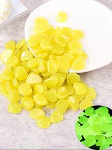 1PC Glow In The Dark Stones - 100/PCS Solar Powered Garden Pebbles, Outdoor Decorative Rocks For Pathway, Lawn, Aquarium, Fish Tank, Yard & Landscape Lighting (Blue/Green/White)