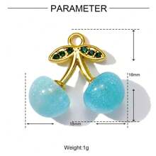 A Set Of Stainless Steel Strawberry, Cherry, Heart Themed Pretty Pink Series DIY Jewelry Accessories For Necklace, Bracelet, Earrings, Pendant Crafting