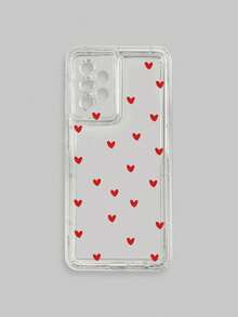 1pc Red Heart Pattern Transparent Shockproof Phone Case, Compatible With IPhone & Galaxy Cases, Phone Cases, Galaxy Protective Cover Compatible With IPhone 17/17 Pro/17 Pro Max/16/16 Pro Max, Suitable For Personal Use Or As A Gift - Multicolor - View 58