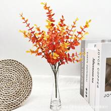 Outdoor Autumn Flowers, UV-Resistant Artificial Autumn Plants And Autumn Camellia Eucalyptus Artificial Autumn Flowers, Green Plants Are Suitable For Outdoor Home Porches, Terraces, And Thanksgiving Decorations