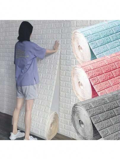 3D墙贴仿砖卧室防水自粘家居装饰DIY墙纸适用于客厅电视背景