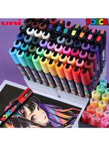 uni Set de rotuladores de pintura UNI NEW NEW de Japón y un solo bolígrafo de colores a base de agua de 3M, suministros de arte de graffiti permanente