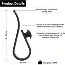 Sanchamy 4PCS Hook Accessories Bogg Bags Cup Holder Connector Holder Insert Hook-Secure And Organize Your Items In Your Beach Tote Bag-White - 黑色 - 查看 10