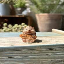 3pcs Cute Reading Hedgehog Resin Figurines, Decor For Succulent Planter, Miniature Ornament, Stress Relief & Healing - Multicolor - View 6