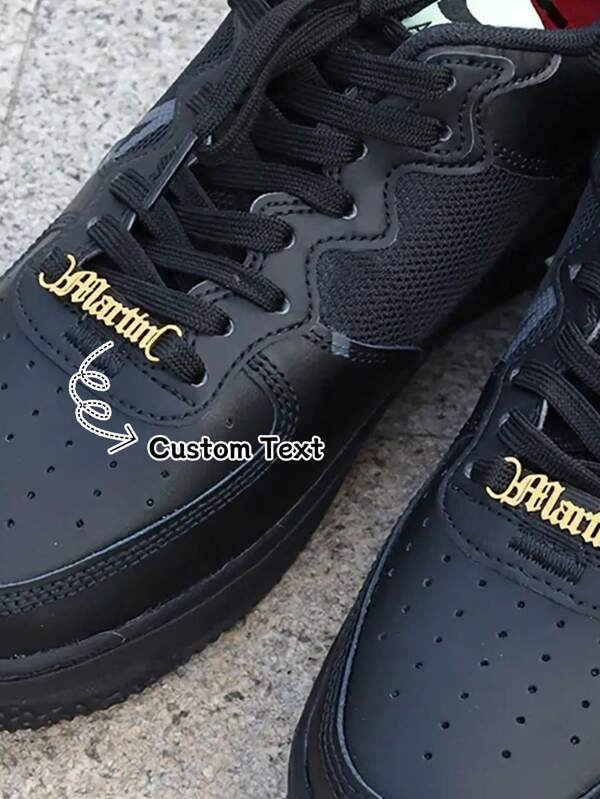1 Stück individuell bedruckbares Schnürsenkel-Etikett, klassisches personalisiertes graviertes Sneaker-Etikett, Edelstahl Athleten Namensschild, ideal als Geschenk zur Graduierung, zum Geburtstag, Muttertag oder Valentinstag