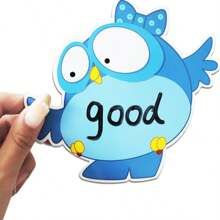 hoojojo 10 Peças de Cartões de Apagamento à Seco Dupla Face, 10 Cores, Cartões Ilustrados em Forma de Pássaro, Cartões DIY Escrevíveis, Ferramentas de Prática de Escrita Manual, Jogos de Soletração, Materiais Didáticos Interativos, Suprimentos de Aprendizagem Montessori, Atividades em Sala de Aula, Aprendizagem em Casa, Papelaria de Volta às Aulas