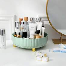 Makeup Perfume Organizer Tray 360 Degree Rotating Lazy Susan Skincare Lotion Organizer Spinning Cosmetics Storage For Dresser, Vanity, Bathroom Countertop, Small Light Green - 綠色 - 查看 2