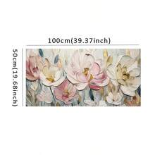 1 peça pôsteres botânicos florais abstratos, artes de parede, peça de arte em tela, decoração de parede moderna sem moldura, adequada para salas de estar, quartos e corredores, apresentando um pôster estilo giz de cera de cores mistas sem moldura 50x100cm/19,68x39,37 polegadas