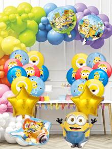 Minions Minions Theme -Thanksgiving, Christmas And Halloween Party Decorations,Minions Birthday Themed Party Decoration Items: Balloon Decorations, Private Rooms, Living Rooms, Festival Scene Arrangement, Party Birthday Balloon Supplies