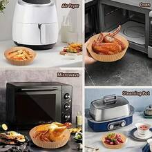 100 Sheets Of 7.8 Inch Round Air Fryer Baking Paper -  Oil-Absorbing, Suitable For Microwave Ovens And Ovens, Easy To Clean In Gas Fryers, Trays, Grills, Multi-Function Baking Mats | Round Folds Design |  Parchment, For Air Fryer