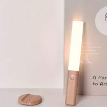 Luminária LED com sensor de movimento, luminária de parede operada por bateria para escritório, iluminação recarregável para corredores e escadas, luz interna magnética com rotação de 360°