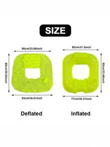 1件户外新款充气漂浮筏，PVC珠光方形充气躺椅，成人游泳池靠背沙发