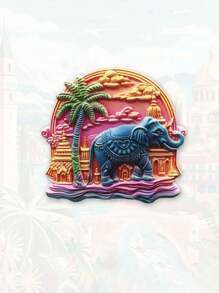 1 件家居装饰旅行纪念品复古冰箱贴，高端 INS 风格礼物，适合送给朋友，创意小礼物 - 彩色 - 查看 6