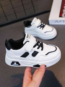 2025春秋新款儿童运动鞋男童女童休闲厚底运动鞋中大童跑步鞋时尚滑板鞋 - 黑色 - 查看 7