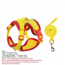 Pet Harness And Leash Sets Adjustable Harness For Small Dog Leash Color Splicing Breathable Pet Harness Out Walking Cat Dog Strap