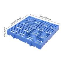 6Pcs Blue Plastic Pallet Ventilation Floor Pad, 15.75" Square, Durable, Lightweight, Moisture-Resistant, Ideal For Storage Solutions In Home And Commercial Use - Blue - View 2