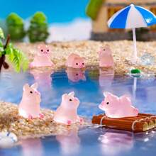 Miniaturas de capibaras en resina, figuras de animales pequeñas y adorables para decorar jardines de hadas, accesorios de casitas de muñecas, manualidades, premios en clase y regalos