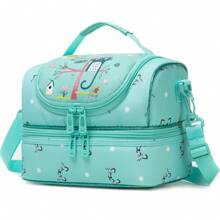 1pc Double Layered Lunch Bag Cartoon Lunch Bag For Boys And Girls Lunch Bag For School Students And Travel Picnic Children Cute Bag