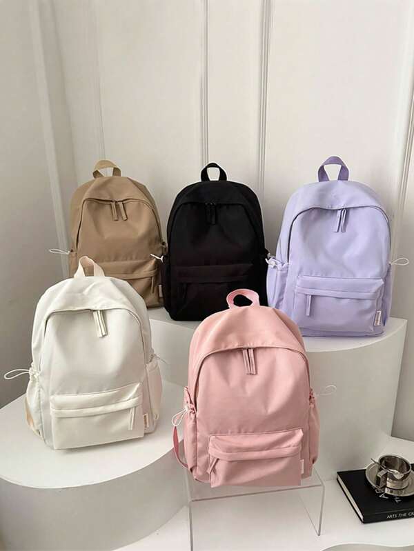School Backpack For Teen Girls,Simple School Book Bag Waterproof High School Backpack For Boy Middle Student Bookbag College Backpack For Girl Boy Casual Daypack Travel Aesthetic Backpacks,Lightweight College Bookbag, School Backpacks For Girls Boys, Travel Laptop Bag