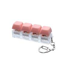 1/2 件键盘指尖玩具，键盘指尖钥匙扣，4 合 1 键盘减压按钮手指点击玩具，按钮减压指尖礼物，适合成人缓解压力