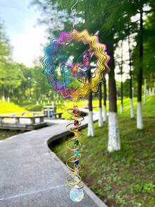 1pc Outdoor Wind Chime Ornament. Can Be Used For Garden, Yard, Terrace, Balcony Decoration, Holiday Decoration, Party Decoration, Home And Store Decoration, Wedding Decoration, Room Decoration And Wall Decoration. Can Be Used As Birthday/Graduation/Halloween/Valentine's Day/Back To School/Mother's Day/Christmas Gift.