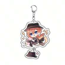 bandai Accesorio de anime Llavero acrílico de anime - Bungou Stray Dogs Lindo colgante de estilo Y2K de dibujos animados, adecuado para bolsos y llaves, regalo perfecto para fans, accesorios de cosplay, llavero de coche, bolso, mochila, pequeña joya, accesorios, regalos creativos, regalos de estudiante, accesorios de coche, colgante de bolso, accesorios escolares