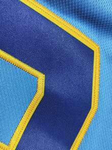 Customized Name & Number Men's Embroidered Baseball Jacket, Milwaukee Blue V-Neck Personalized Button-Down Short Sleeve Shirt, Suitable For Party, Match, Training And Sports, Size S-XXL - Blue - View 6