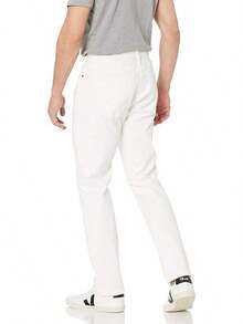 Men's Athletic Stretch Jeans - Colors - Bright White - View 2