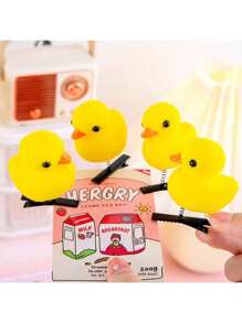 10pcs/6pcs Cute Chick & Duckling Hair Clips, Hairpin Hair Accessories, Suitable For Party Favors