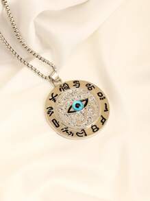 1 pièce Collier pendentif œil d'Horus en acier inoxydable - fabriqué en titane et en acier inoxydable, avec un motif soigneusement conçu de tête de faucon représentant le patrimoine égyptien ancien - un cadeau idéal pour la Fête des Pères, convenant aux pères ayant un sens de l'histoire et du style, cadeau pour le Nouvel An, la Saint-Valentin