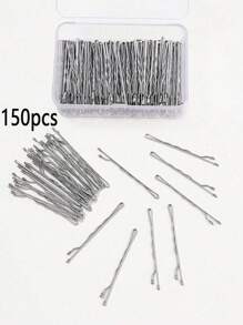 150pcs Flat Top Hairpins, Women Casual Plain Color Invisible Wavy Hair Clips, For Bangs & Loose Hair, Daily Use ,Hair Accessory, Claw Clips, Snap Clip , Hair Slide, Hair Claws