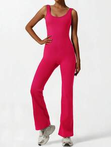 Yefecy 女式连体运动连体裤露背收腹短袖连体裤 Lizvette V 背紧身瑜伽连体衣塑身连体裤