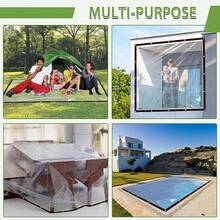 Tarp Waterproof 8x12-Heavy Duty Plastic Tarps,Vinyl Transparent Tarpaulin With Grommets,Outdoor Small&Large Tarp Cover /Greenhouse/Camping/Plant/Patio[New Products] - 1p - View 6