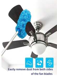 1/2pcs Multifunctional Dust Cleaning Brush,Telescopic Adjustment Reusable, Machine Washable, Effortless Cleaning Brush,Microfiber Ceiling Fan Blade Cleaning Brush,For Cleaning Windows, Corners, Furniture, Ceilings,Rvs