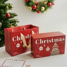 1pc Christmas Scented Candle Set, Christmas Scented Candle Gift Box, Creative Handmade Decor, Candle Holder Set, Suitable For Autumn, Festivals, Christmas, Winter, Room Decor, Gifts, Christmas Element Shaped Candles, Cute Fragrance Candles