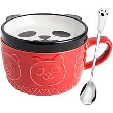 Regalos para mujeres,  taza divertida, tazas de café con tapa, mujeres, Navidad, regalo de cumpleaños - Panda - Ver 5
