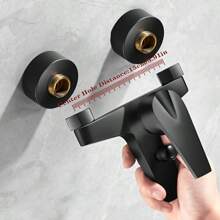 1 pezzo Rubinetto monoforo da bagno durevole - Miscelatore acqua calda e fredda, montato a parete, finitura, design risparmio idrico per doccia e lavabo (cromo, nero, selezionabile)