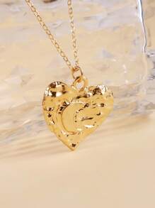 European & American Ins-Style Valentine's Day Gift For Women, Dainty Heart Design Pendant Niche Decor Necklace, High-End Feel Accessory