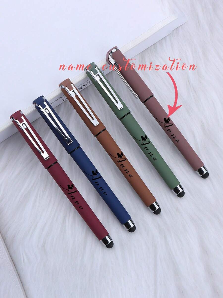 1 支定制婚礼圆珠笔、个性化凝胶笔、创意护士笔、情侣笔、教师笔、光滑墨水圆珠笔、雕刻商务圆珠笔，适合作为生日礼物、教师节、办公室、他/她的想法礼物、学生、工人、老师、同事、新娘礼物、父亲节礼物、母亲节礼物、教师节礼物、情人节礼物、返校礼物 - 彩色 - 查看 1
