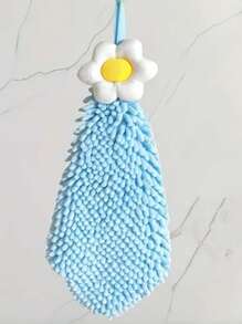 1pc/3 Packs Super Soft Creative Plumeria Pattern Hanging Hand Towel, Quick Absorbent Quick Dry Coral Fleece/Lint Free. , Reusable, Suitable For Kitchen/Bathroom - Multi-Purpose Household Essentials, Household Cleaning, Body Care, Hand Towel, Kitchen Quick Dry Absorbent Rag, Table Cloth. Cleaning Tools Dish Cloths Kitchen Towel