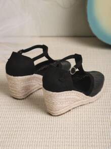 Fashionable Versatile Silver Breathable Bowknot Ankle Strap High Heel Pumps