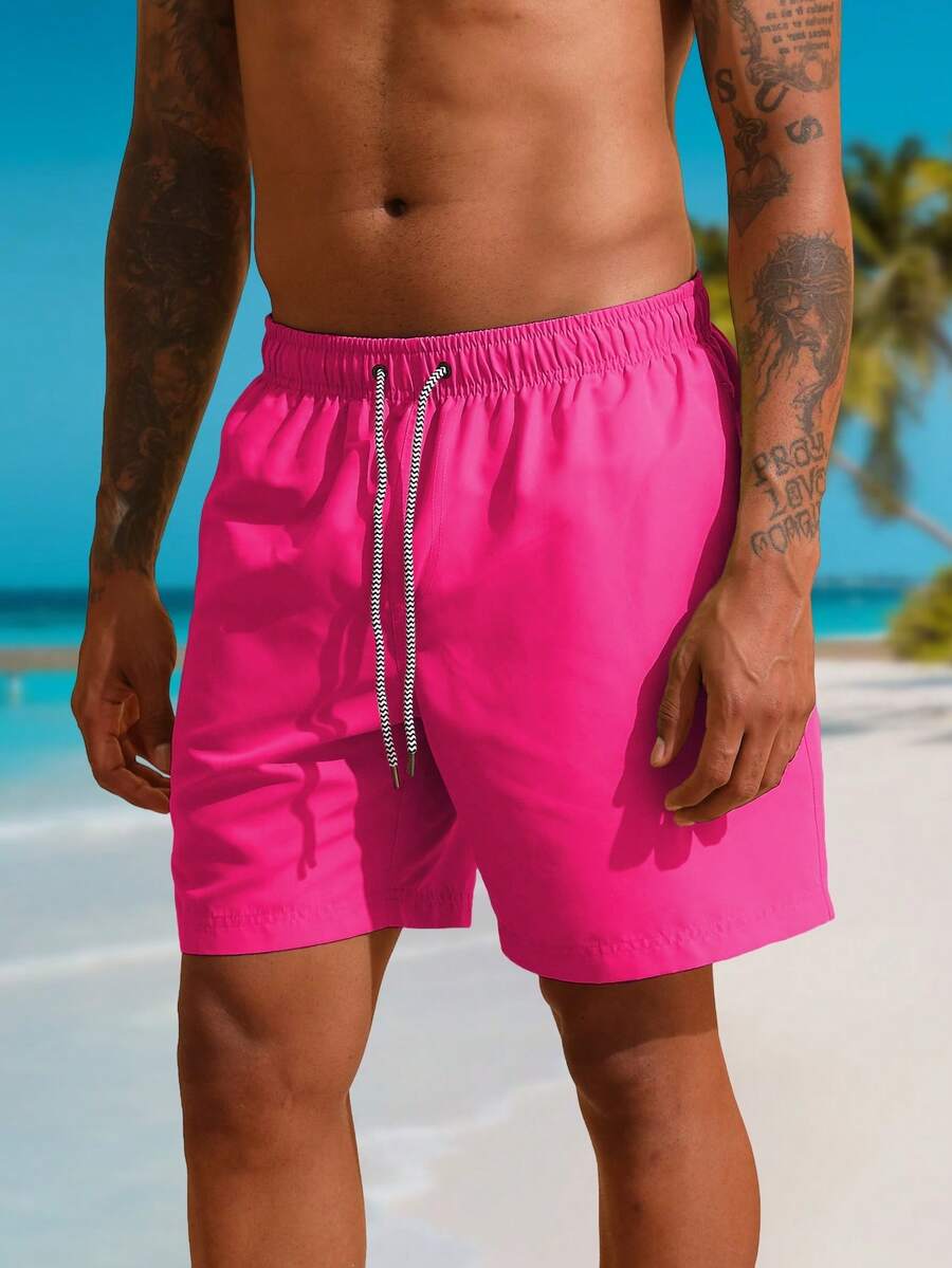 MADHERO Men's Beach Shorts, Casual Holiday Style Men Swim Trunks Men Swim Trunks