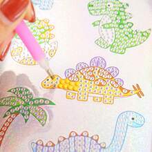 1 pieza Conjunto de juguete de pegatina de diamantes de imitación de 5D con brillo holográfico aleatorio para manualidades DIY