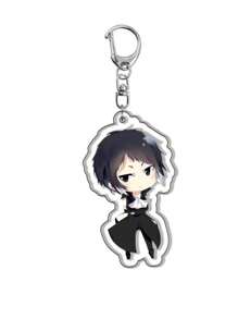 bandai Accesorio de anime Llavero acrílico de anime - Bungou Stray Dogs Lindo colgante de estilo Y2K de dibujos animados, adecuado para bolsos y llaves, regalo perfecto para fans, accesorios de cosplay, llavero de coche, bolso, mochila, pequeña joya, accesorios, regalos creativos, regalos de estudiante, accesorios de coche, colgante de bolso, accesorios escolares