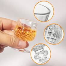 Set de 6 Mini Vasos de Chupito - Transparentes, Super Lindos, 1oz/35ml Copas de Vino de Cristal, Perfectos para Catar Brandy - Copas Degustadoras, Regalo para Amigos, Perfecto para Fiestas, Bar.