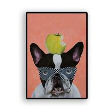 1/3 piezas Póster de pintura en lienzo con ilustración de animales de moda como gato, perro, conejo, elefante, arte de pared divertido y lindo para decoración del hogar en la sala de estar