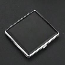 1pc Premium Leather Texture Cigarette Case, Flip-Top Metal Lightweight Design Fits 20 Regular Cigarettes, Personalized Luxury Smoking Accessory For Men, Gifts - Black - View 6